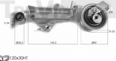TREVI AUTOMOTIVE kd1267 -  Комплект ремня ГРМ